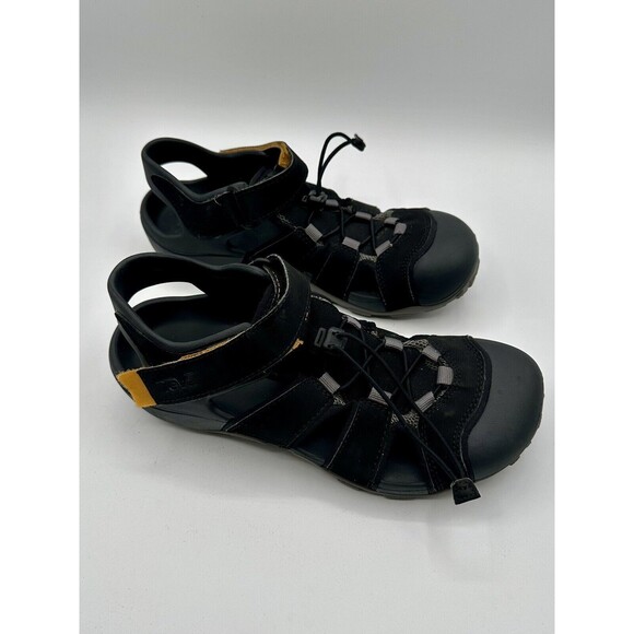 Teva Mens Flintwood 1118941 Black and Yellow Sandals Mens Sz 8 EUC!! - Picture 1 of 6